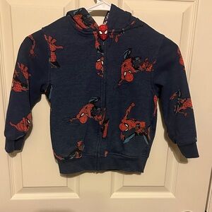Spiderman Kids Hoodie - Navy and Red